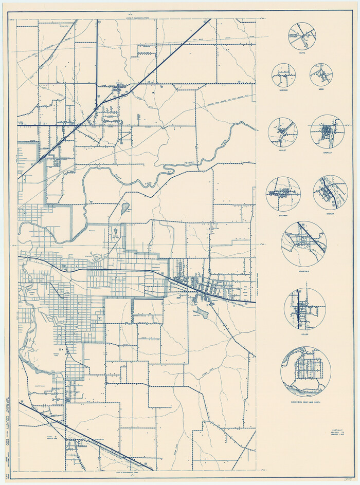 79253, General Highway Map.  Detail of Cities and Towns in Tarrant County, Texas [Fort Worth and vicinity], Texas State Library and Archives