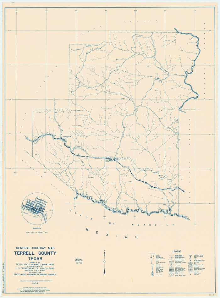 79256, General Highway Map, Terrell County, Texas, Texas State Library and Archives