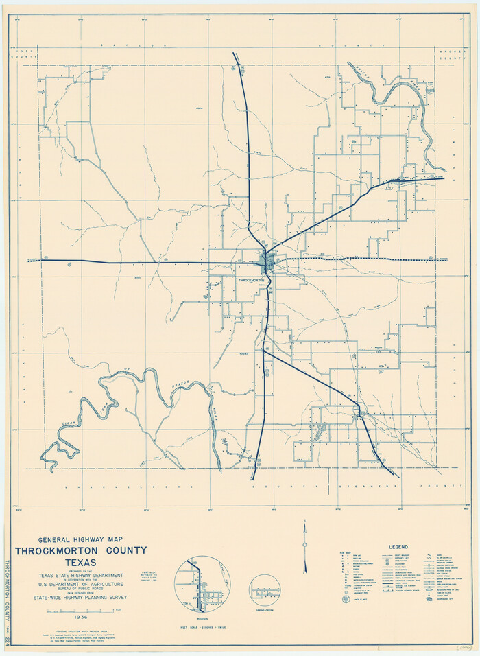 79258, General Highway Map, Throckmorton County, Texas, Texas State Library and Archives
