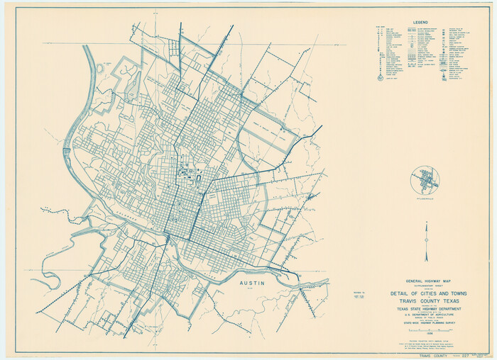 79262, General Highway Map.  Detail of Cities and Towns in Travis County, Texas [Austin], Texas State Library and Archives