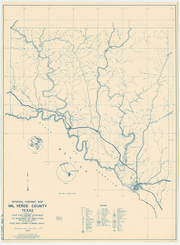 79266, General Highway Map, Val Verde County, Texas, Texas State Library and Archives