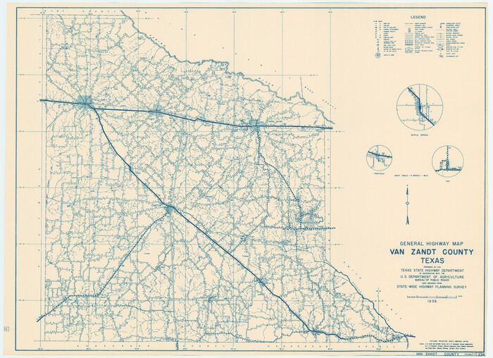 79267, General Highway Map, Van Zandt County, Texas, Texas State Library and Archives