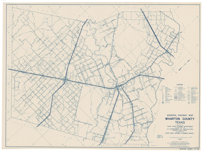 79274, General Highway Map, Wharton County, Texas, Texas State Library and Archives