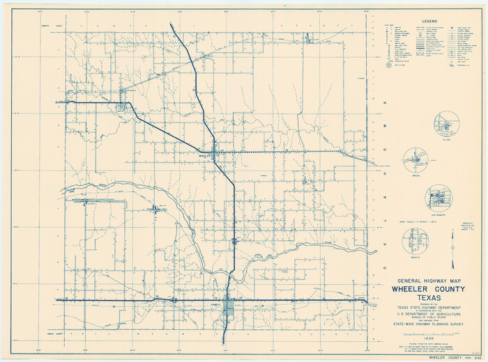 79276, General Highway Map, Wheeler County, Texas, Texas State Library and Archives