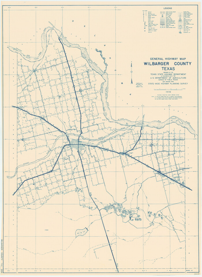 79278, General Highway Map, Wilbarger County, Texas, Texas State Library and Archives