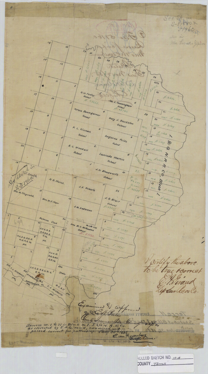 7928, Terrell County Rolled Sketch 19A, General Map Collection