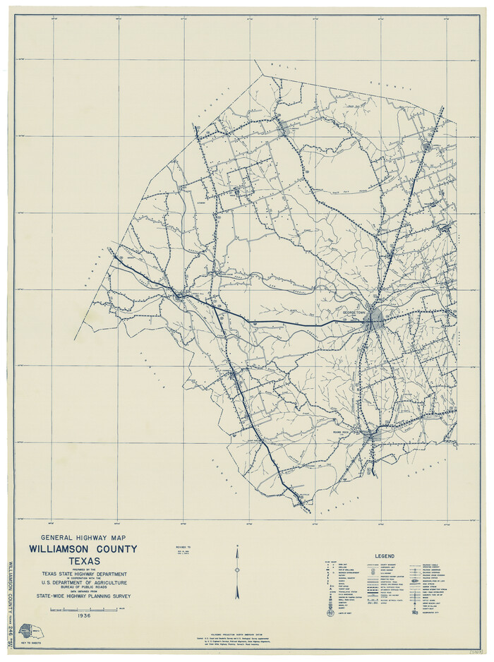 79281, General Highway Map, Williamson County, Texas, Texas State Library and Archives

