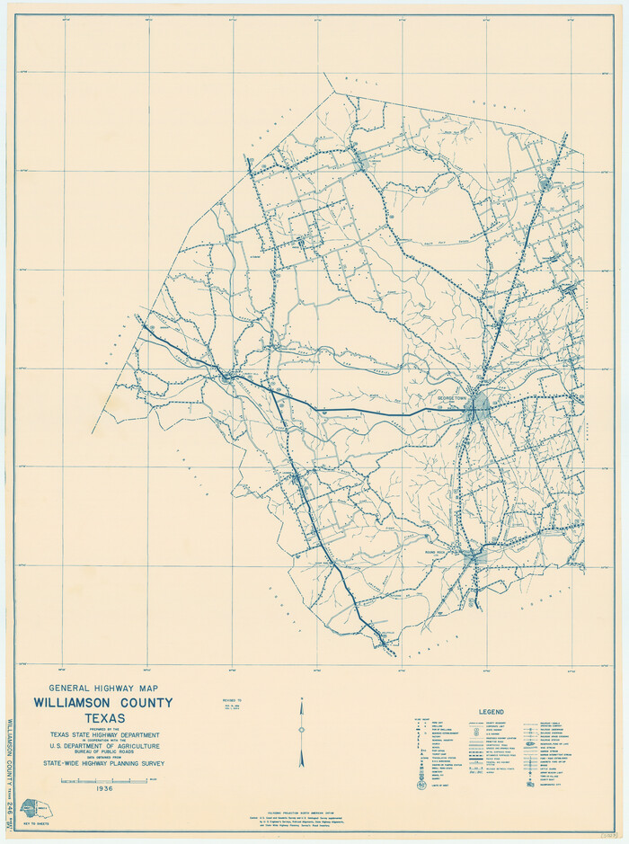 79281, General Highway Map, Williamson County, Texas, Texas State Library and Archives