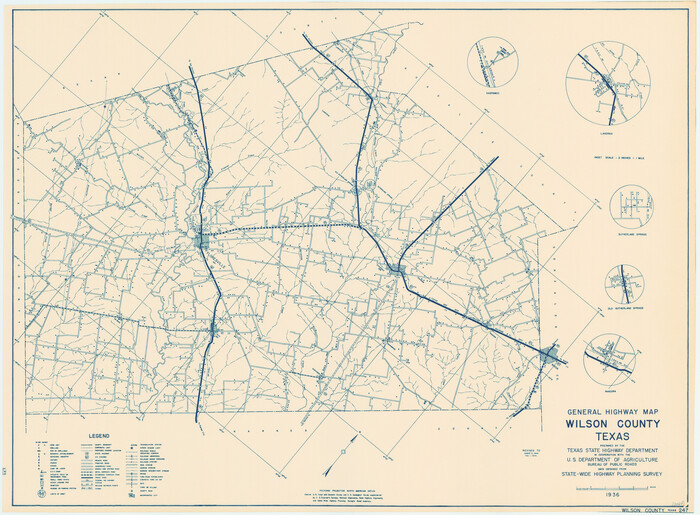 79282, General Highway Map, Wilson County, Texas, Texas State Library and Archives