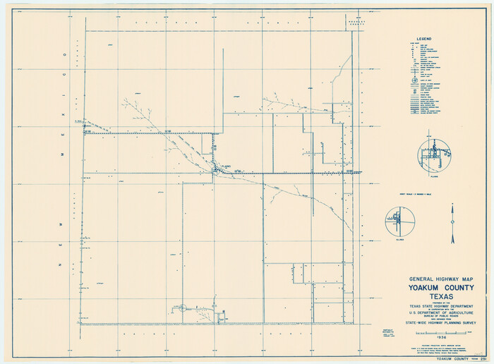 79285, General Highway Map, Yoakum County, Texas, Texas State Library and Archives