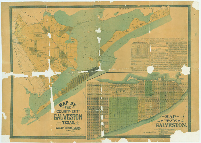 79290, Map of the County and City of Galveston, Texas, Texas State Library and Archives