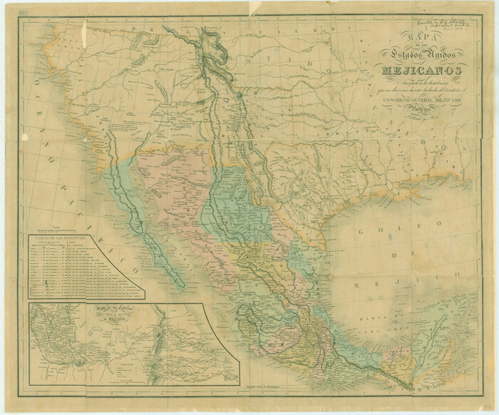 79291, Mapa de los Estados Unidos Mejicanos, Texas State Library and Archives