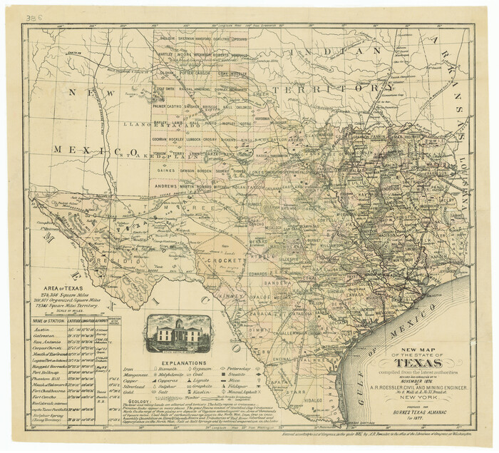 79300, New Map of the State of Texas compiled from the latest authorities, Texas State Library and Archives
