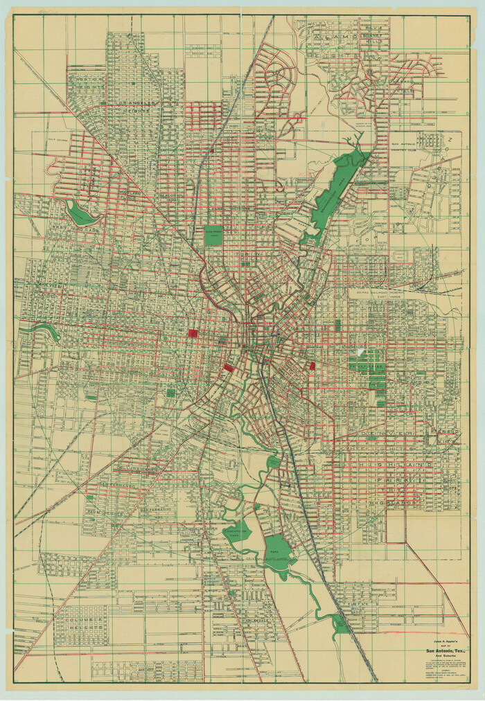 79303, Jules A. Appler's Map of San Antonio, Texas and Suburbs, Texas State Library and Archives