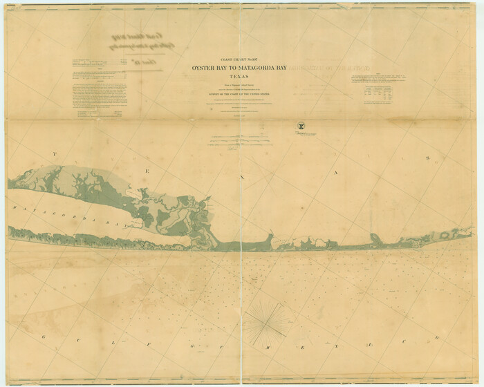 79306, Coast Chart No. 107, Oyster Bay to Matagorda Bay, Texas, Texas State Library and Archives