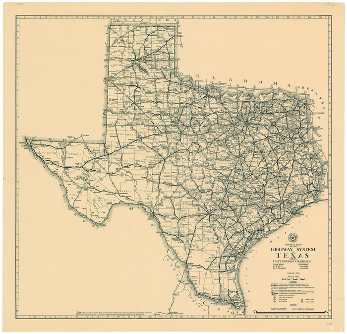 79308, Official Map of the Highway System of Texas, Texas State Library and Archives