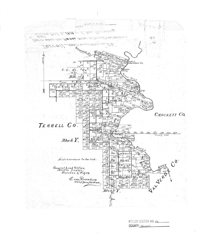 7933, Terrell County Rolled Sketch 26, General Map Collection