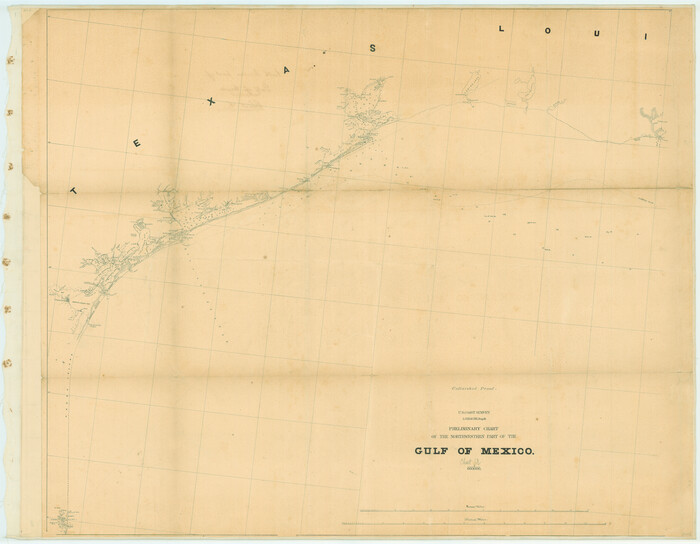 79334, Preliminary Chart of the Northwestern Part of the Gulf of Mexico, Texas State Library and Archives