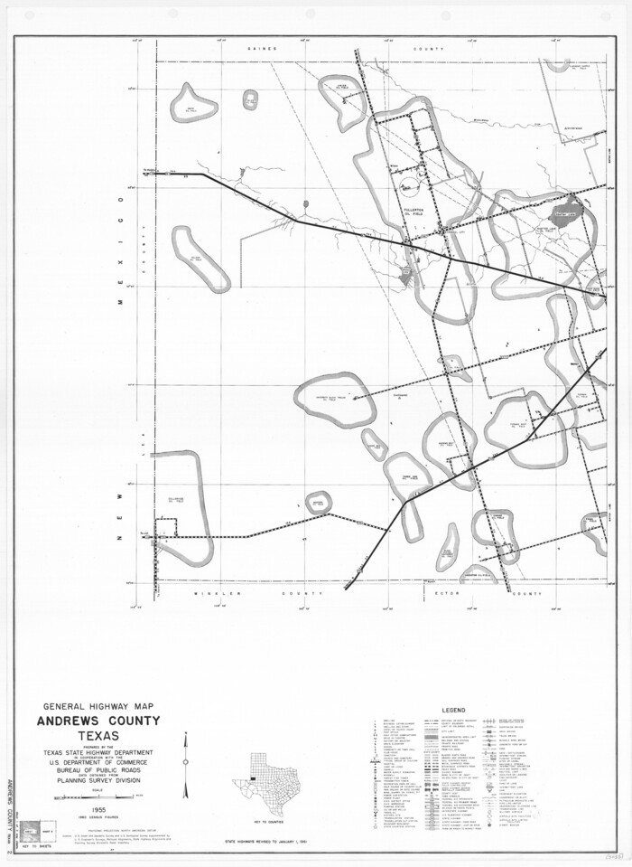 79347, General Highway Map, Andrews County, Texas, Texas State Library and Archives