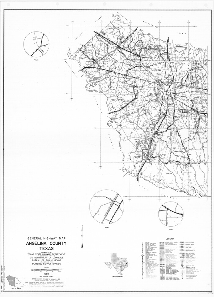 79349, General Highway Map, Angelina County, Texas, Texas State Library and Archives