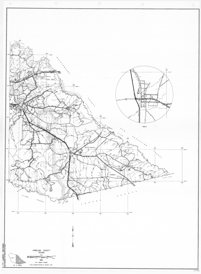 79350, General Highway Map, Angelina County, Texas, Texas State Library and Archives