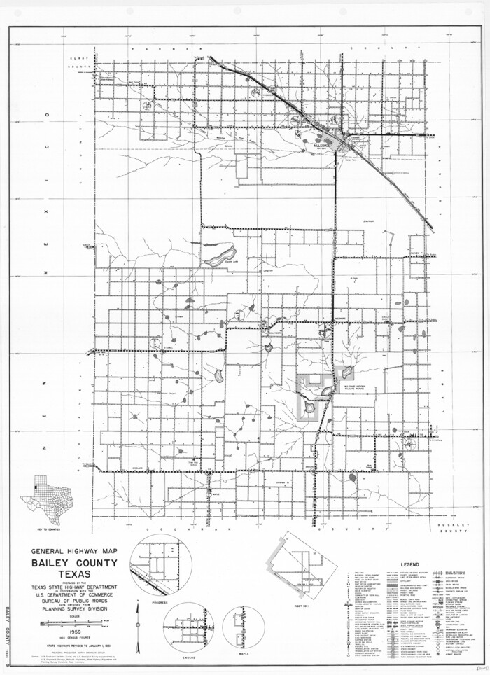 79359, General Highway Map, Bailey County, Texas, Texas State Library and Archives