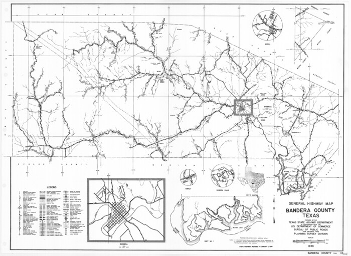 79360, General Highway Map, Bandera County, Texas, Texas State Library and Archives