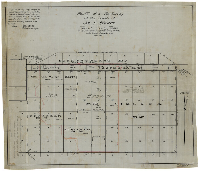 7937, Terrell County Rolled Sketch 31, General Map Collection