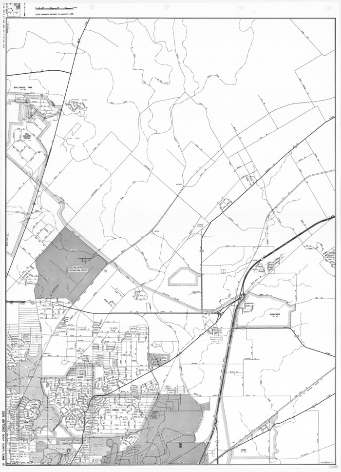 79374, General Highway Map.  Detail of Cities and Towns in Bexar County, Texas.  City Map of San Antonio, Alamo Heights, Olmos Park, Terrell Hills, Castle Hills, Balcones Heights, and vicinity, Bexar County, Texas, Texas State Library and Archives