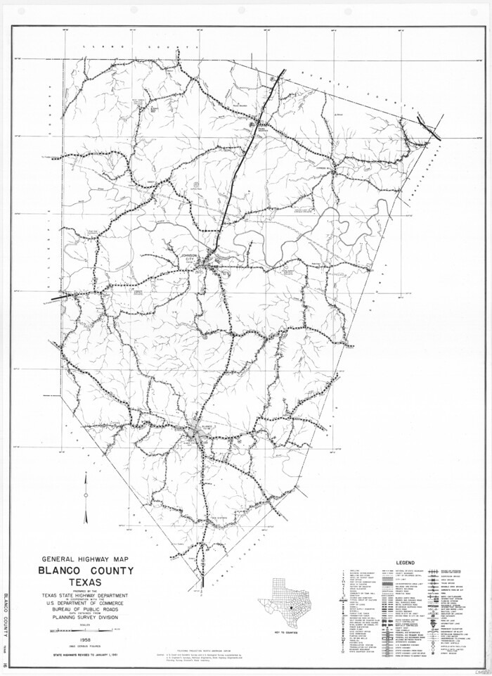 79376, General Highway Map, Blanco County, Texas, Texas State Library and Archives