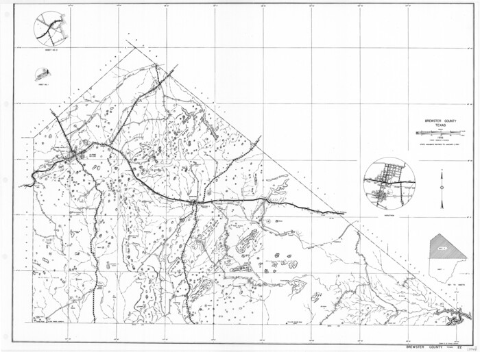79386, General Highway Map, Brewster County, Texas, Texas State Library and Archives