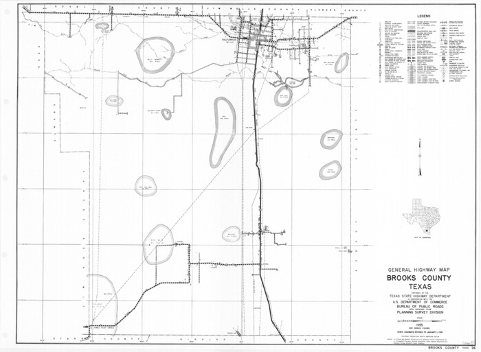 79388, General Highway Map, Brooks County, Texas, Texas State Library and Archives