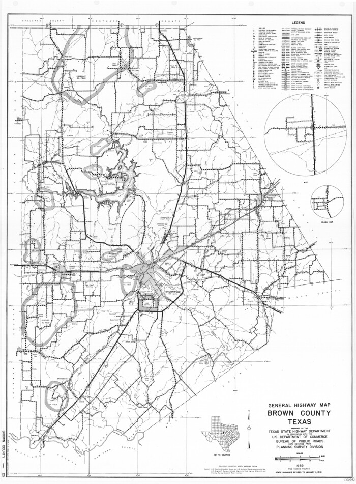 79389, General Highway Map, Brown County, Texas, Texas State Library and Archives
