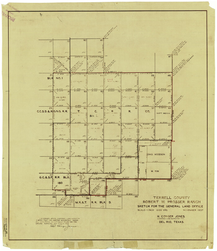 7939, Terrell County Rolled Sketch 34, General Map Collection