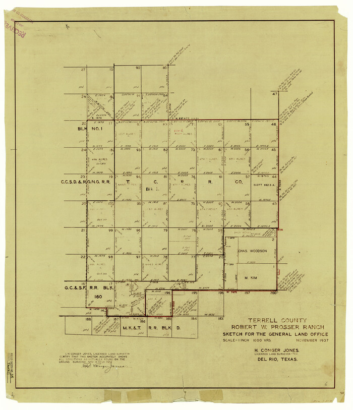 7939, Terrell County Rolled Sketch 34, General Map Collection