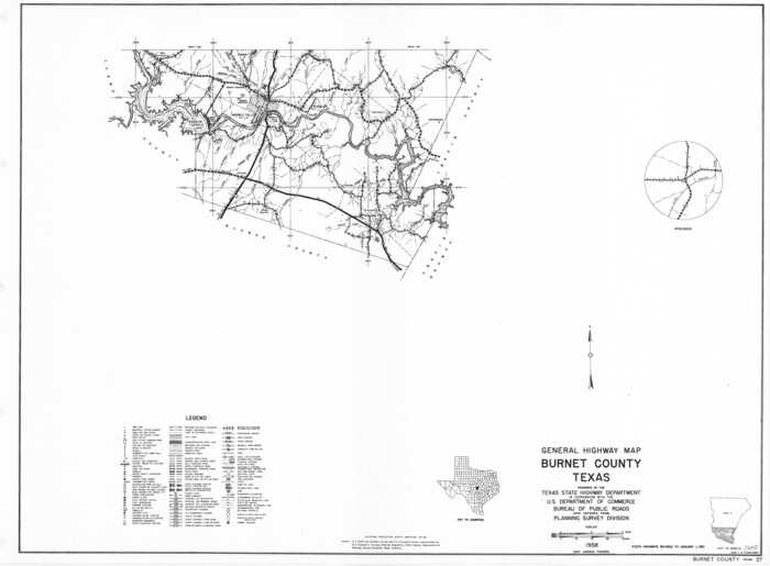 79392, General Highway Map, Burnet County, Texas, Texas State Library and Archives