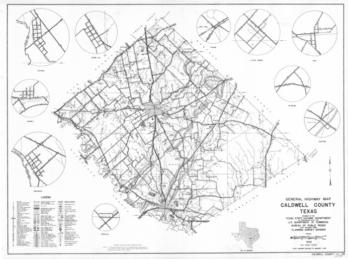 79394, General Highway Map, Caldwell County, Texas, Texas State Library and Archives