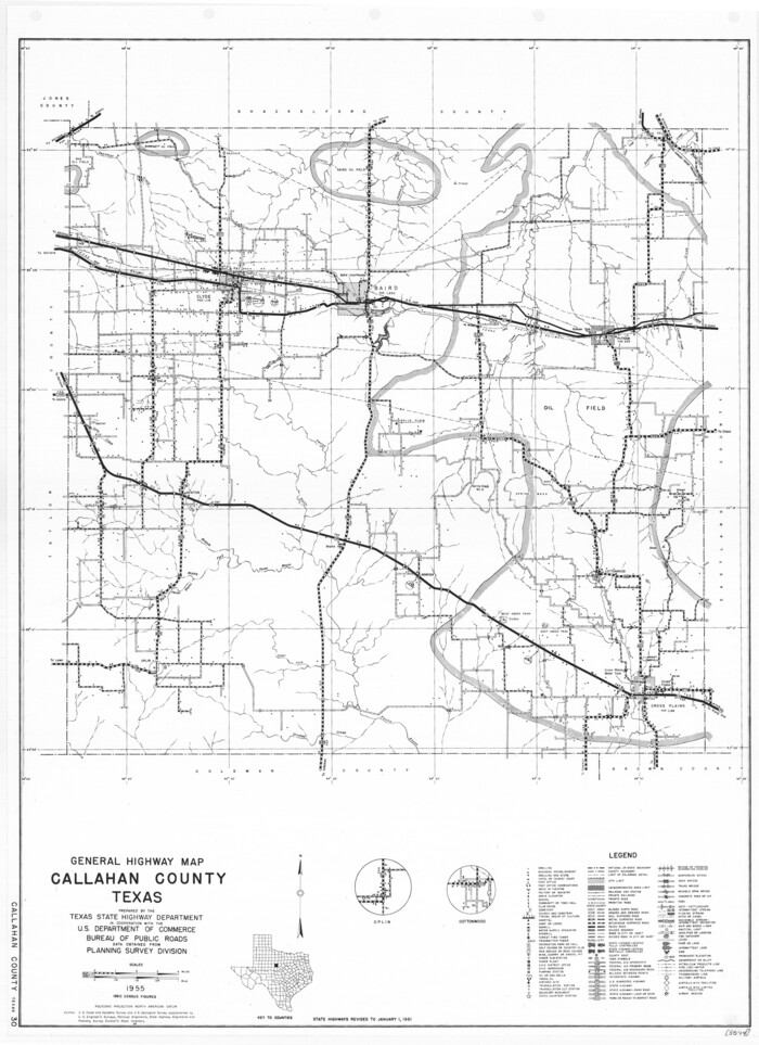 79396, General Highway Map, Callahan County, Texas, Texas State Library and Archives