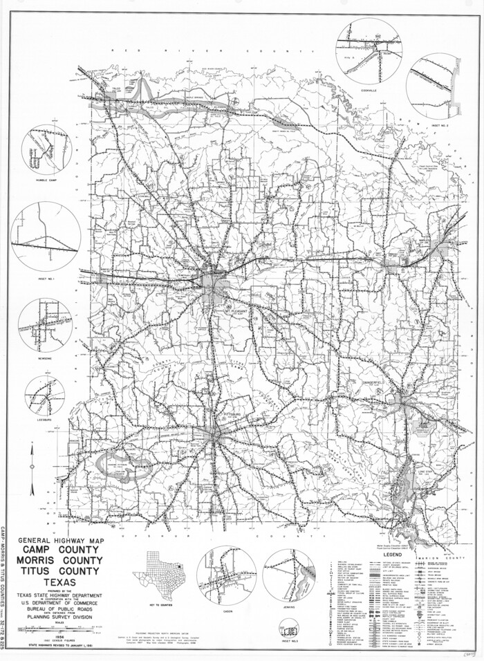 79400, General Highway Map, Camp County, Morris County, Titus County, Texas, Texas State Library and Archives