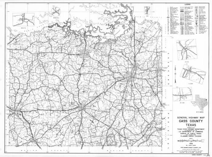 79402, General Highway Map, Cass County, Texas, Texas State Library and Archives
