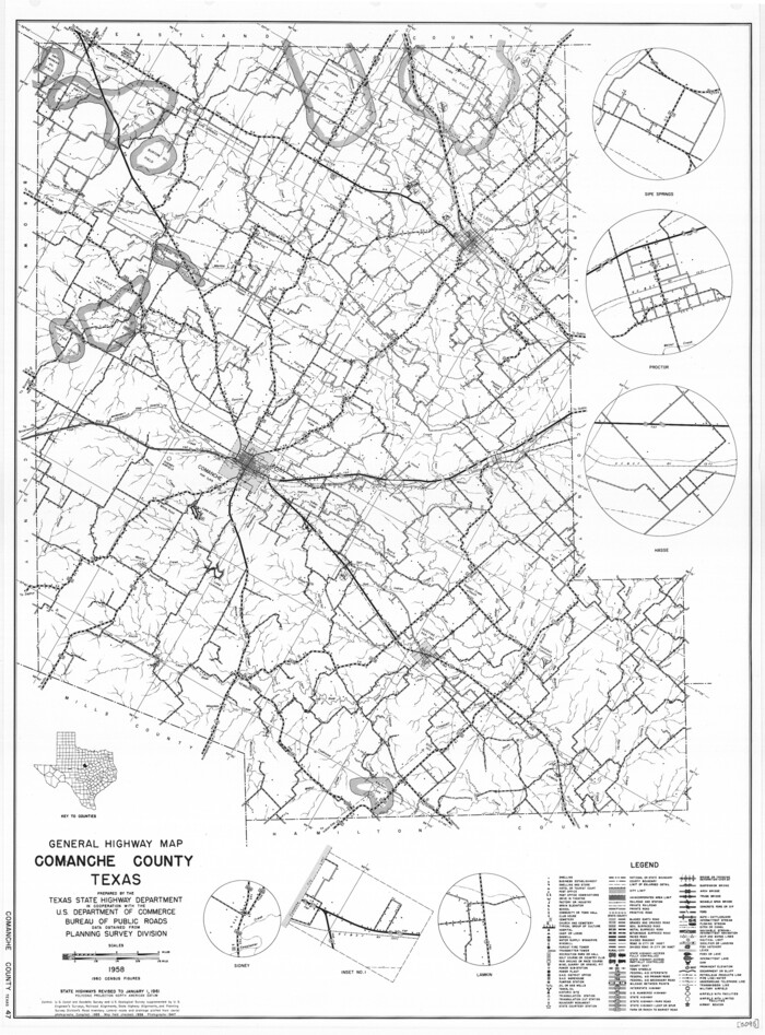 79419, General Highway Map, Comanche County, Texas, Texas State Library and Archives