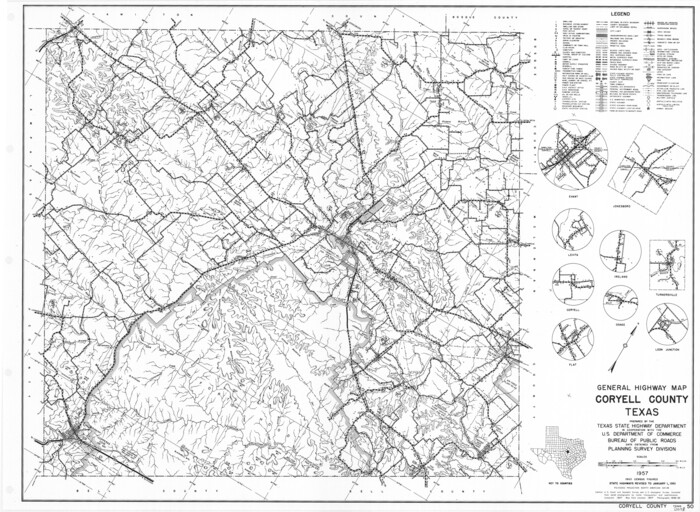 79422, General Highway Map, Coryell County, Texas, Texas State Library and Archives
