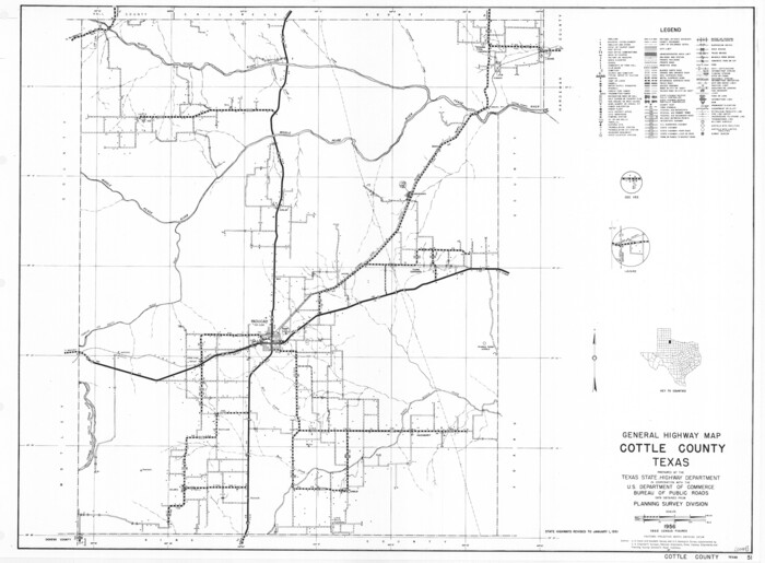 79423, General Highway Map, Cottle County, Texas, Texas State Library and Archives