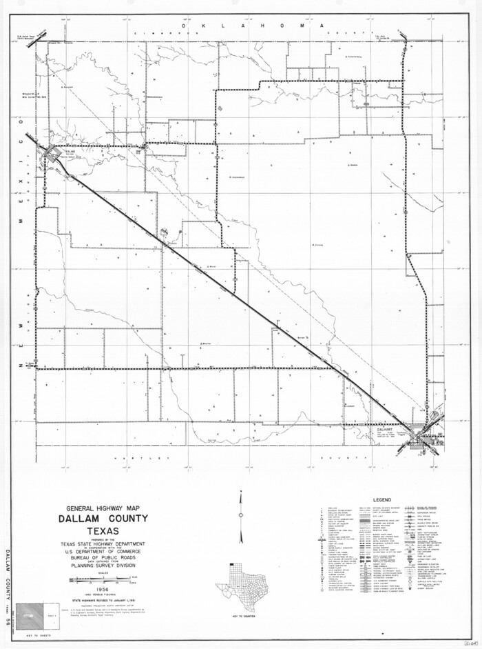 79428, General Highway Map, Dallam County, Texas, Texas State Library and Archives