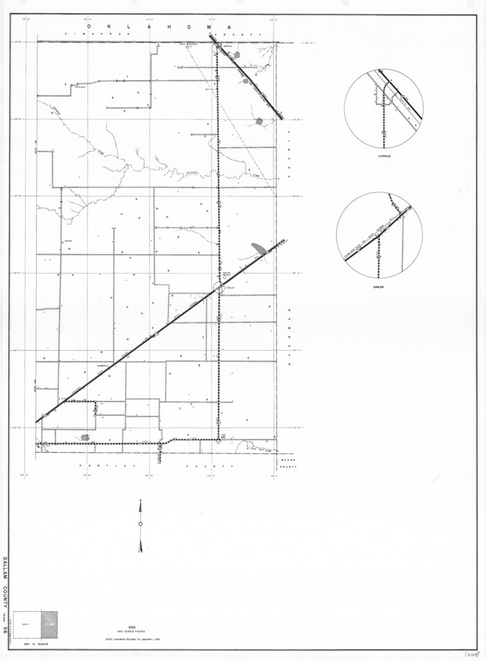 79429, General Highway Map, Dallam County, Texas, Texas State Library and Archives