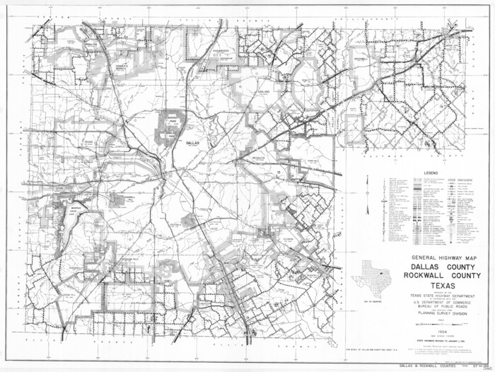 79430, General Highway Map, Dallas County, Rockwall County, Texas, Texas State Library and Archives