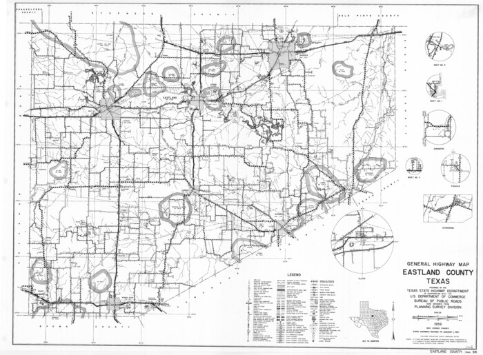 79450, General Highway Map, Eastland County, Texas, Texas State Library and Archives