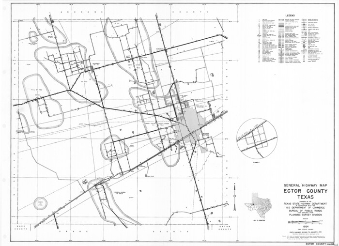 79451, General Highway Map, Ector County, Texas, Texas State Library and Archives