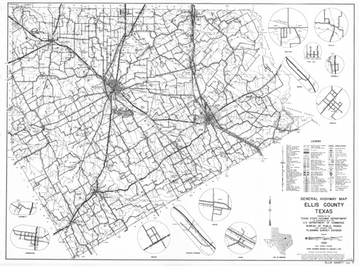 79453, General Highway Map, Ellis County, Texas, Texas State Library and Archives