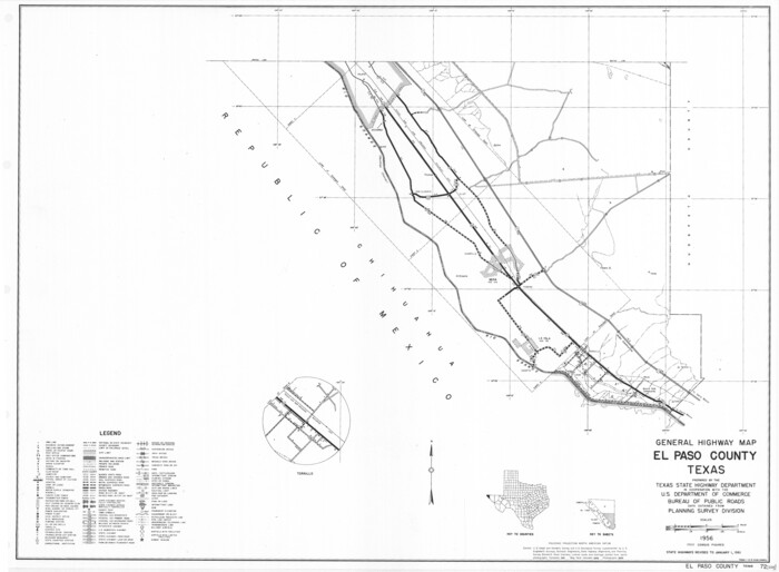 79454, General Highway Map, El Paso County, Texas, Texas State Library and Archives